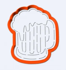 Изображение Вырубка+трафарет Кружка пива, 10 см